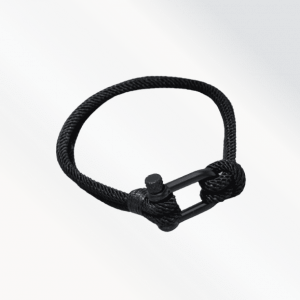 Bracelet noir en nylon pour homme