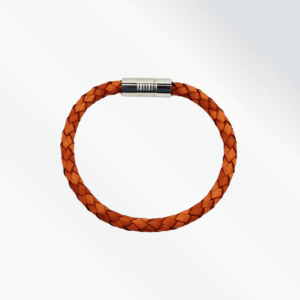 Bracelet en python de couleur orange pour homme