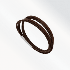 Bracelet en cuir marron pour homme